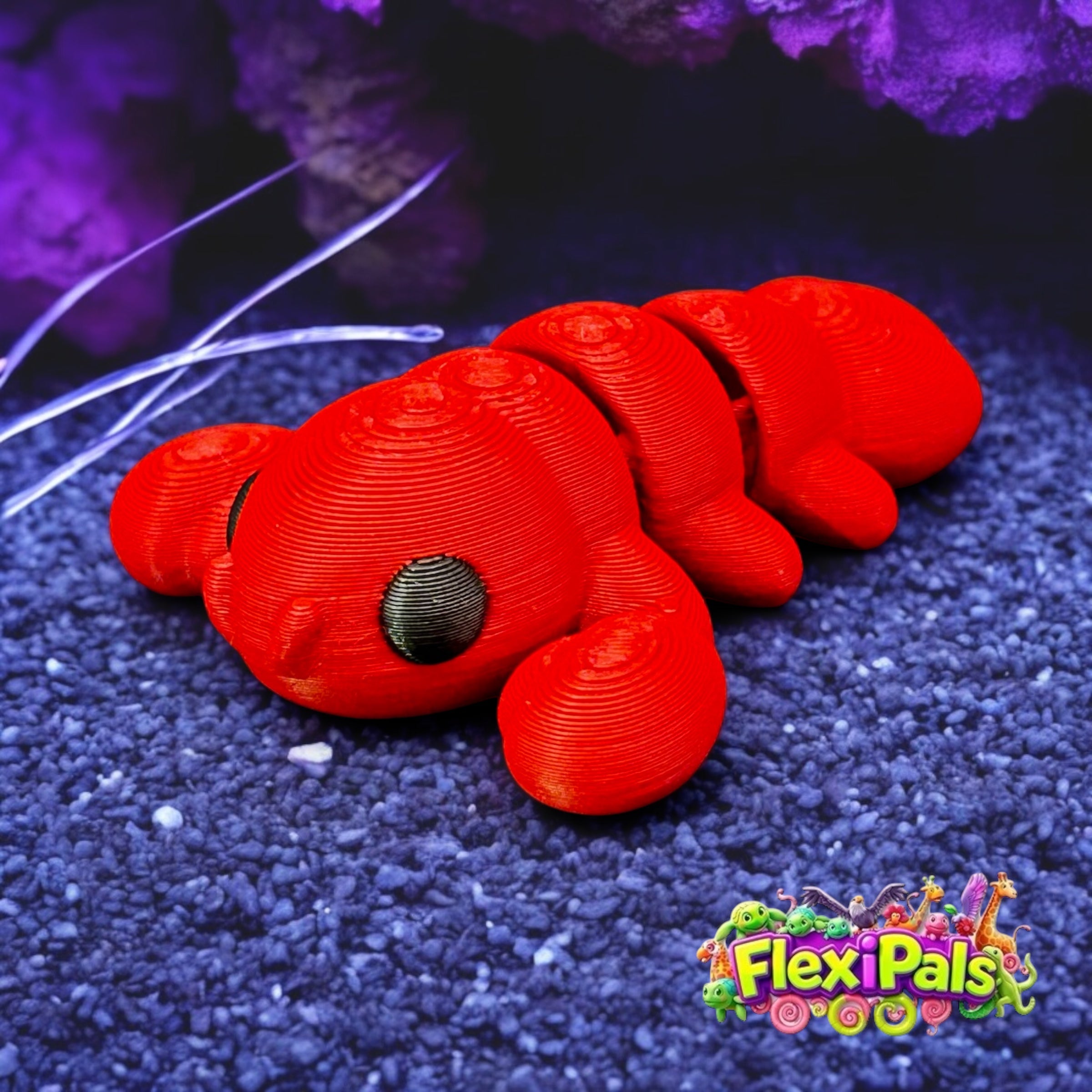 Lobster – 3D Printed Articulating Mini Figures – Flexible Poseable Collectible Toys – Customizable FlexiPal Minis for Display, Play, or Desk Decor – Creative Fidget Toys for Kids and Collectors