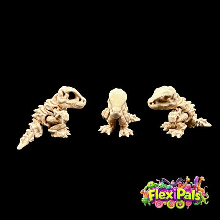 FossilT-Rex – 3D Printed Articulating Mini Figures – Flexible Poseable Collectible Toys – Customizable FlexiPal Minis for Display, Play, or Desk Decor – Creative Fidget Toys for Kids and Collectors