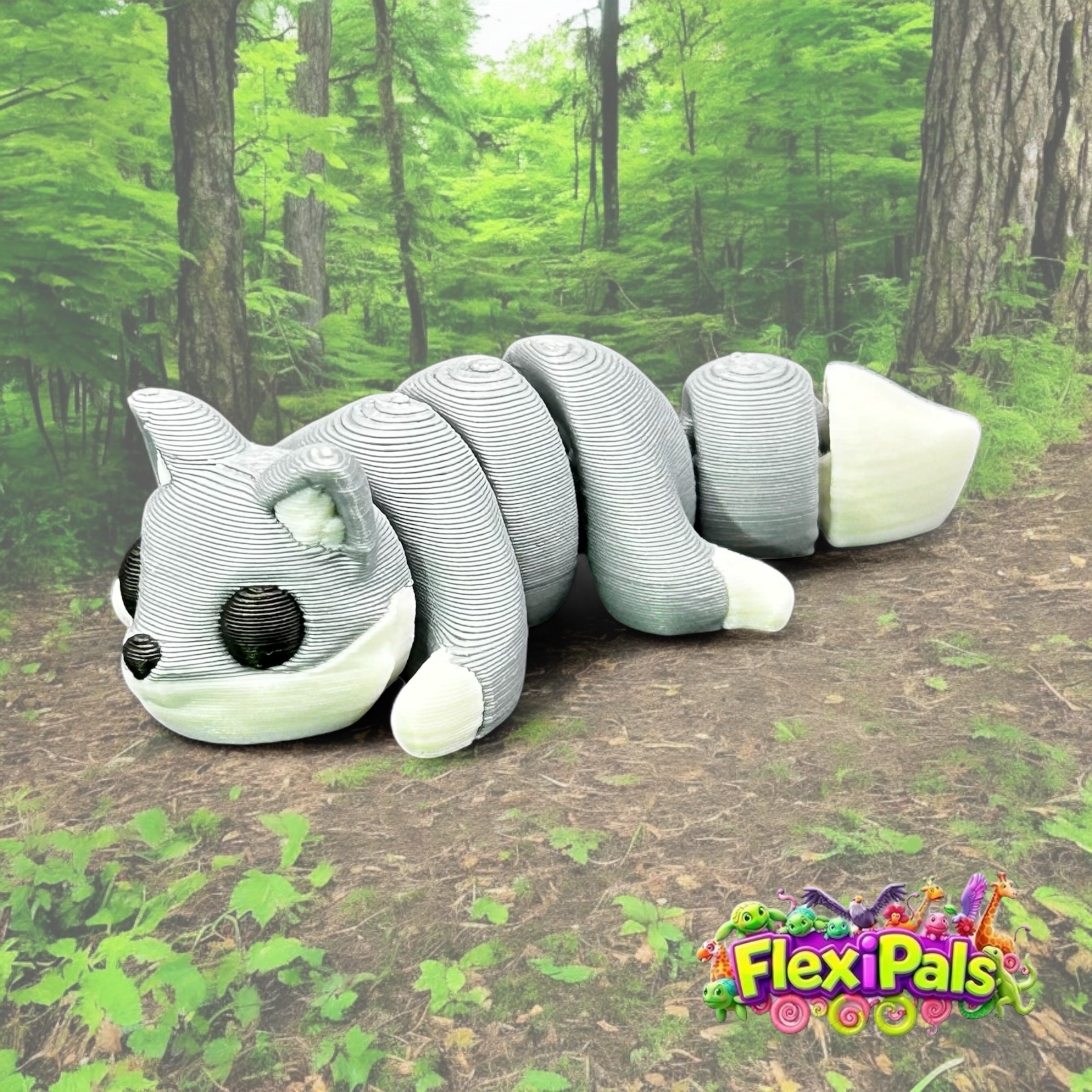 Wolf – 3D Printed Articulating Mini Figures – Flexible Poseable Collectible Toys – Customizable FlexiPal Minis for Display, Play, or Desk Decor – Creative Fidget Toys for Kids and Collectors