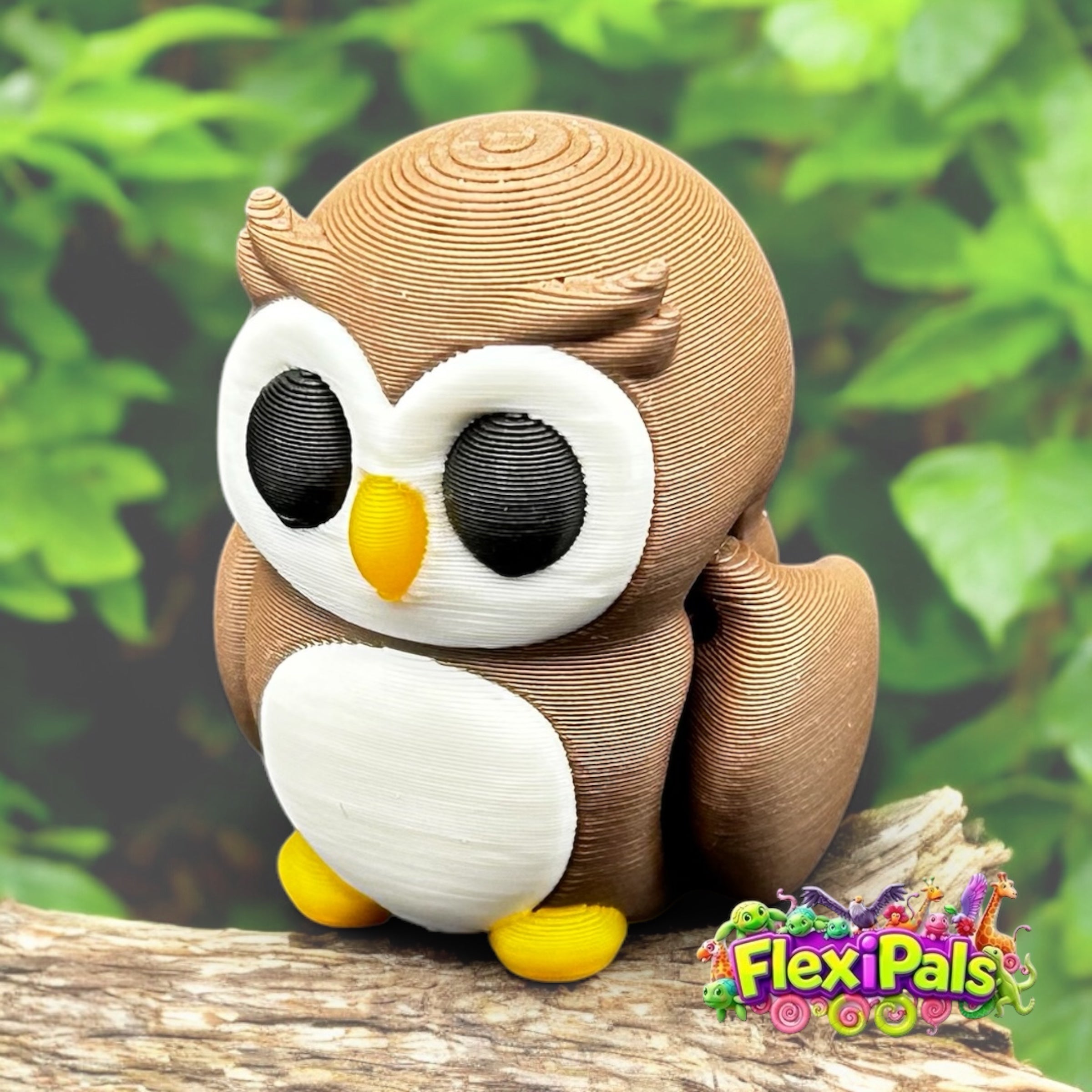 Owl – 3D Printed Articulating Mini Figures – Flexible Poseable Collectible Toys – Customizable FlexiPal Minis for Display, Play, or Desk Decor – Creative Fidget Toys for Kids and Collectors