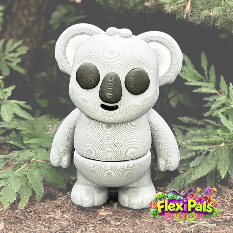 Koala Bear – 3D Printed Articulating Mini Figures – Flexible Poseable Collectible Toys – Customizable FlexiPal Minis for Display, Play, or Desk Decor – Creative Fidget Toys for Kids and Collectors - FlexiPals