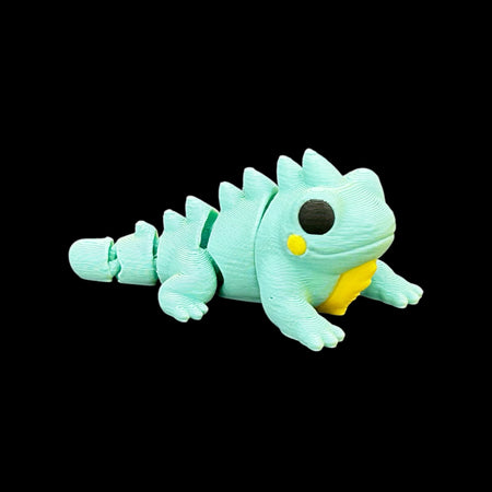 Iguana – 3D Printed Articulating Mini Figures – Flexible Poseable Collectible Toys – Customizable FlexiPal Minis for Display, Play, or Desk Decor – Creative Fidget Toys for Kids and Collectors - FlexiPals