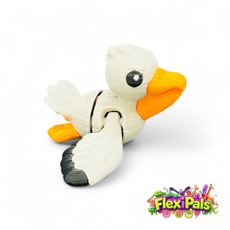 Pelican – 3D Printed Articulating Mini Figures – Flexible Poseable Collectible Toys – Customizable FlexiPal Minis for Display, Play, or Desk Decor – Creative Fidget Toys for Kids and Collectors - FlexiPals
