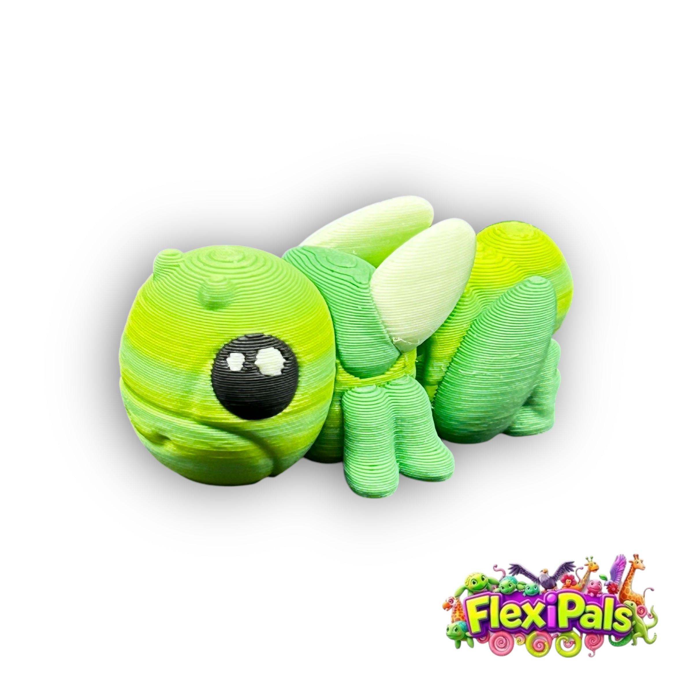 Grasshopper FlexiPal – 3D Printed Articulating Mini Figure – Flexible, Poseable Insect Toy – Fun Fidget for Kids and Nature-Loving Collectors – Great for Play, Display, or Desk Decor – FlexiPals Collectible