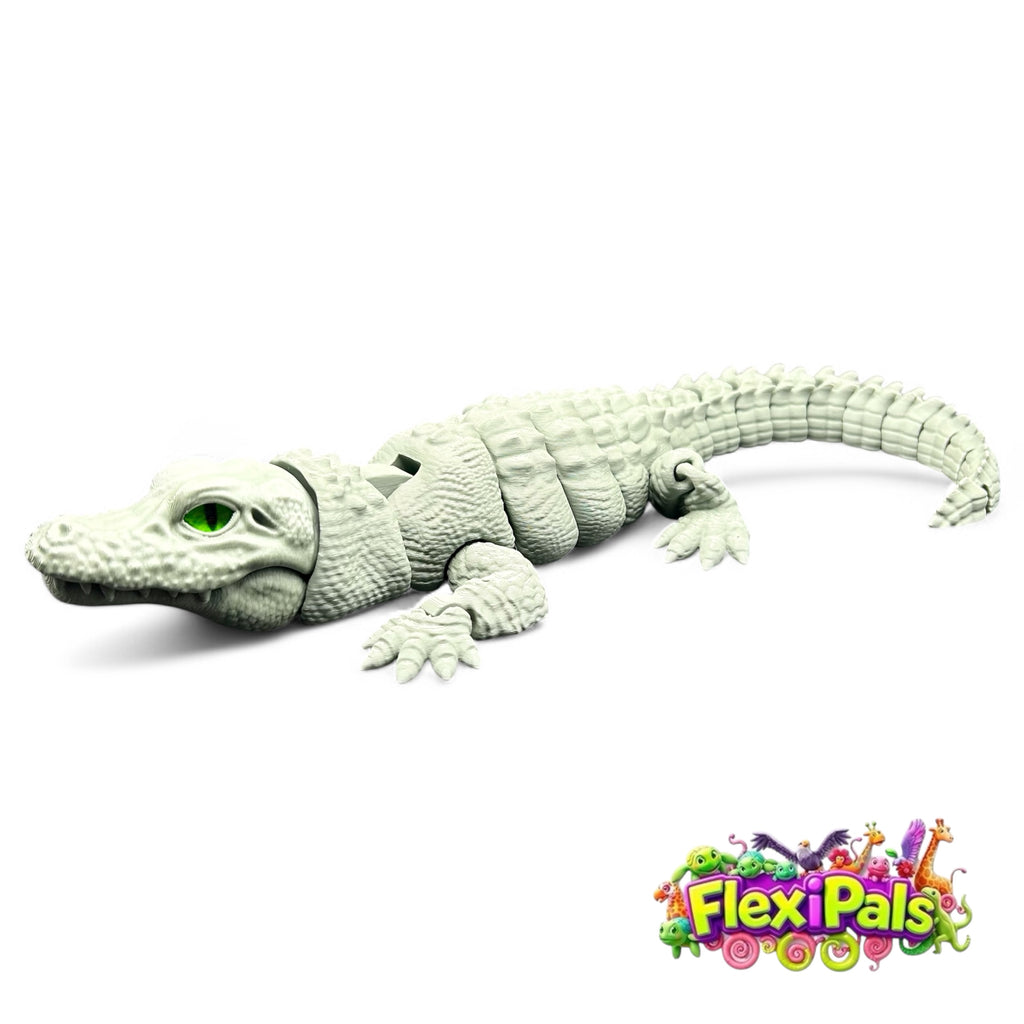 Flexi Alligator | 3D Printed Articulating Reptile Toy | Alligator Gift | Fidget Toy | Desk Toy | Sensory Toy | Alligator Figure | Flexi Factory | Swamp Animal Toys | Raki-Box