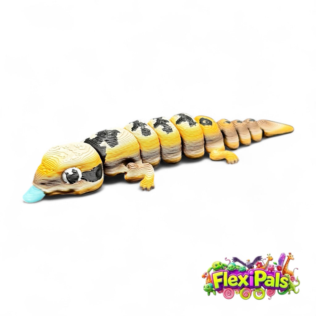 Blue Tongue Skink – 3D Printed Articulating Mini Figures – Flexible Poseable Collectible Toys – Customizable FlexiPal Minis for Display, Play, or Desk Decor – Creative Fidget Toys for Kids and Collectors