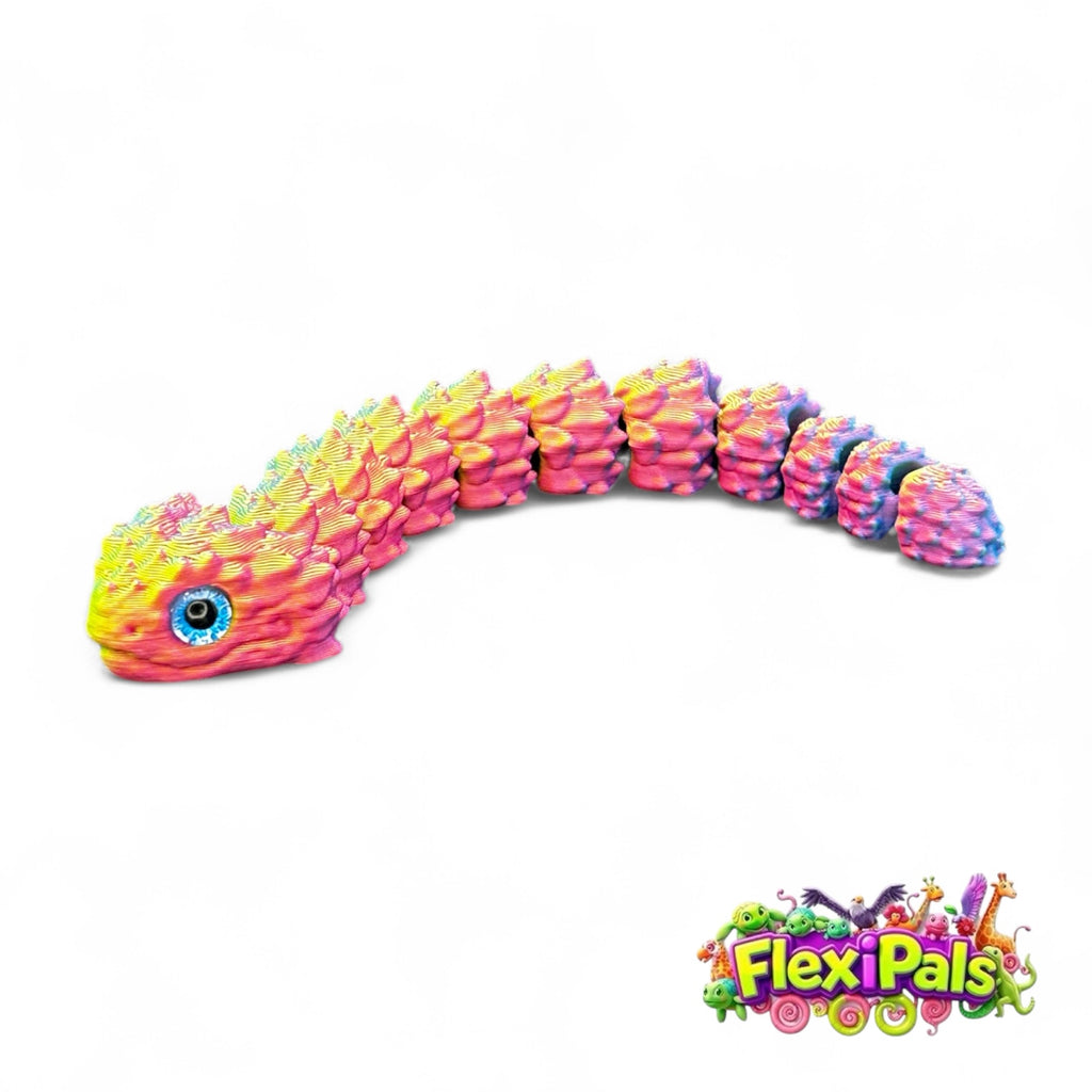 Miniature chibi bush viper – fantasy animal toy for reptile lovers and kids