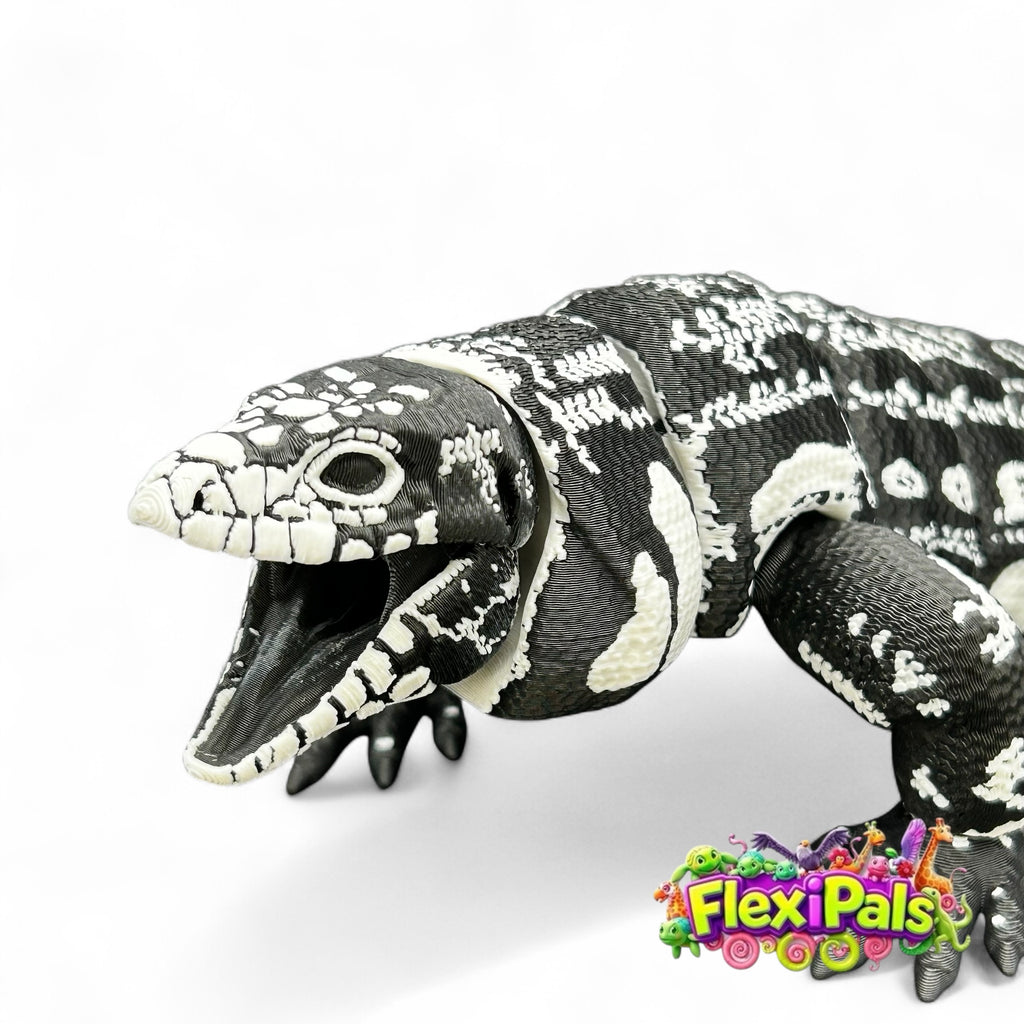 3D-Printed Tegu Lizard Figurine for Display – Stunning Tegu lizard replica, perfect for adding a touch of nature-inspired decor to any collection or home.