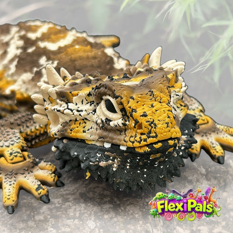 Bearded Dragon 3D-Printed Model – Lifelike Bearded Dragon figurine with detailed textures and vibrant colors, perfect for reptile lovers and collectors.