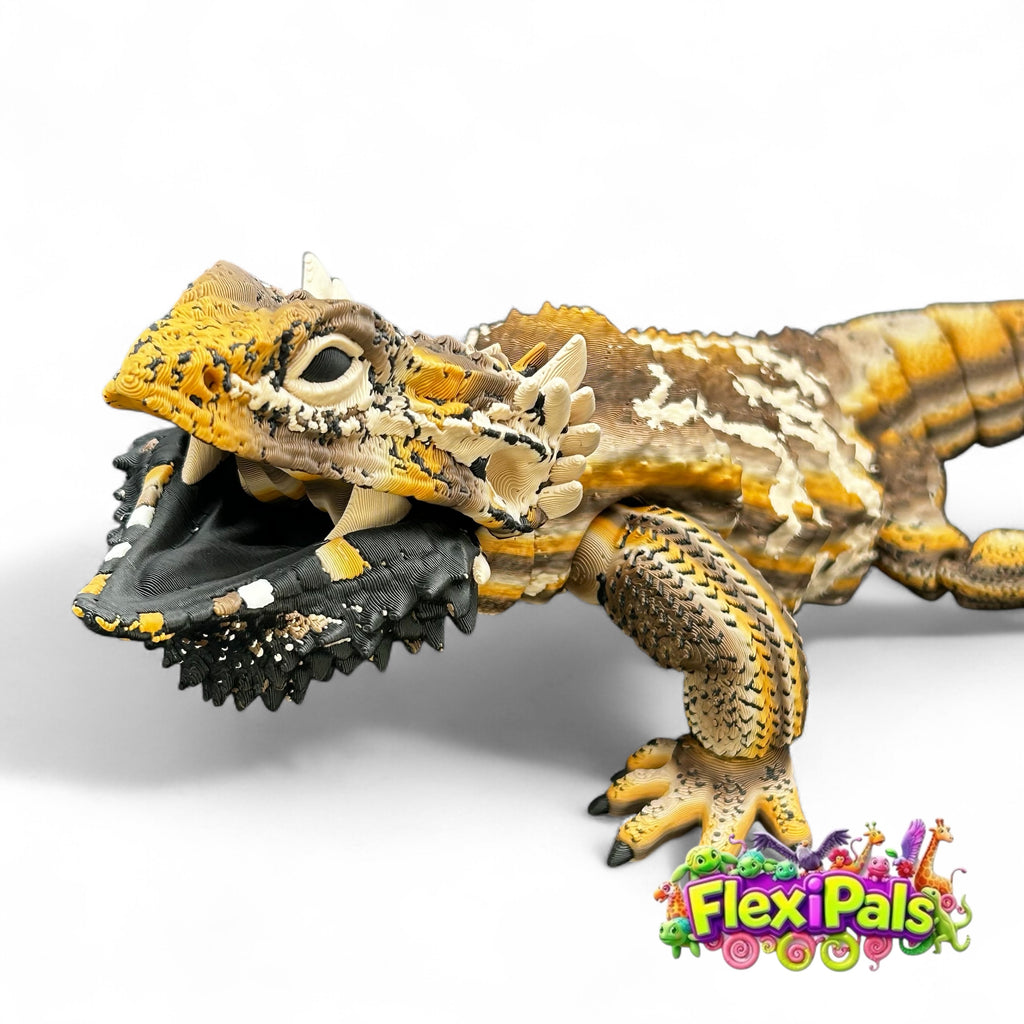 Flexible Bearded Dragon Figurine – Highly detailed 3D-printed Bearded Dragon with flexible, segmented design, ideal for educational play and interactive adventures.