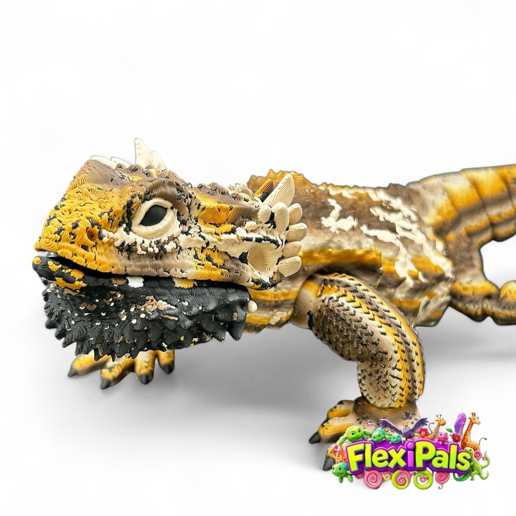 Flexible Bearded Dragon Figurine – Highly detailed 3D-printed Bearded Dragon with flexible, segmented design, ideal for educational play and interactive adventures.